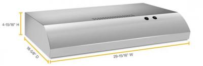30" Whirlpool Range Hood With the Fit System - UXT4130ADS