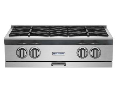 30" Blue Star Platinum Series Gas Rangetop with 4 Opened Burners in Natural Gas - BSPRT304B
