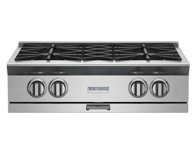 30" Blue Star Platinum Series Gas Rangetop with 4 Opened Burners in Natural Gas - BSPRT304B