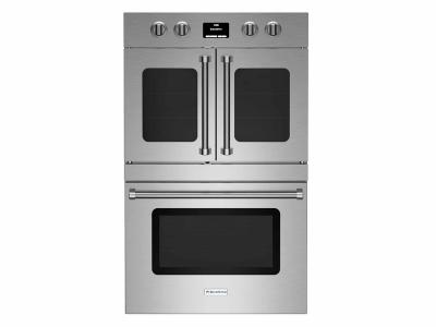 30″ Blue Star Electric Double Wall Oven With French & Drop Down Doors - BSDEWO30ECSDDDV2