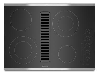 Jenn Air JED4430WS 30 Electric Radiant Downdraft Cooktop with Elect