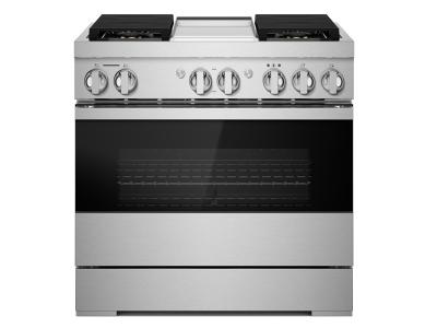 36" Jenn-Air Noir Dual-Fuel Professional-Style Range With Chrome-Infused Griddle - JDRP536HM