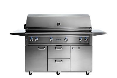 54" Lynx Professional Freestanding Grill With 1 Trident Infrared Burner And 3 Ceramic Burners And Rotisserie - L54TRF