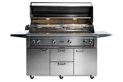 54" Lynx Professional Freestanding Grill With 1 Trident Infrared Burner And 3 Ceramic Burners And Rotisserie - L54TRF