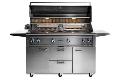 54" Lynx Professional Freestanding Grill With 1 Trident Infrared Burner And 3 Ceramic Burners And Rotisserie - L54TRF