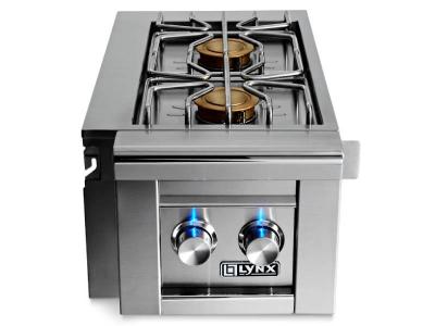 Lynx Professional Cart Mounted Double Side Burner - LCB2-3-LP