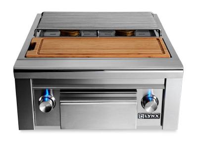 Lynx Professional Prep Center With Double Side Burner - LSB2PC-1-LP