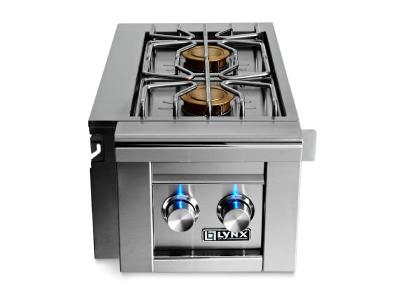 Lynx Professional Cart Mounted Double Side Burner -LCB2-3-NG