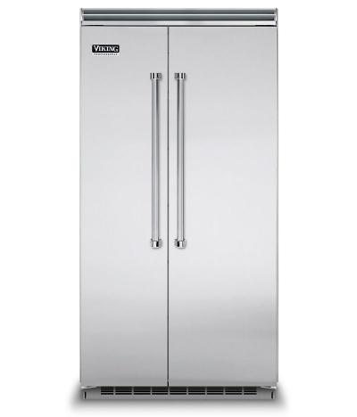42" Viking Built In Counter Depth Side by Side Refrigerator with 25.32 cu. ft. Capacity -VCSB5423SS