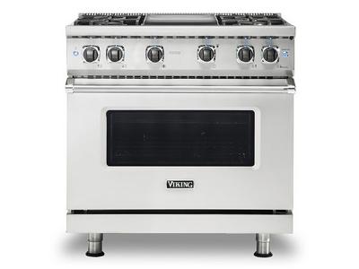 36" Viking 5 Series Gas Range-VGR5366BSS