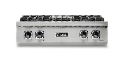 30" Viking 5 Series Gas Rangetop with TruPower Plus Burner - VRT5304BSS