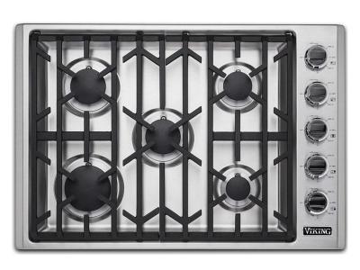 30" Viking Professional 5 Series Gas Cooktop with 5 Burners - VGSU53015BSS