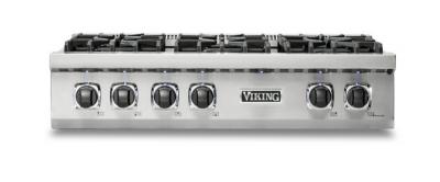 36" Viking 5 Series Gas Rangetop with TruPower Plus - VRT5364GSSLP