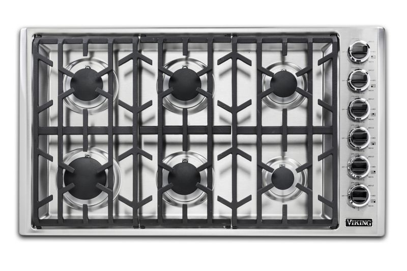 VRT5364GSS Viking 36 Natural Gas Sealed 4 Burner Rangetop with Griddle and  SureSpark Ignition System - Stainless