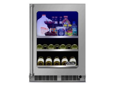 24" Viking Professional Stainless Steel Beverage Center - VBUI5240GRSS