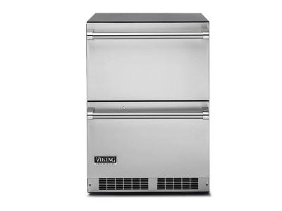 24" Viking Freestanding Drawer Refrigerator with 5 cu. ft. Energy Star Certified – VDUI5240DSS