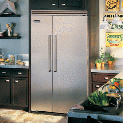 48" Viking Built In Counter Depth Side by Side Refrigerator with 29.05 cu. ft. - VCSB5483SS