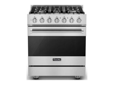 30" Viking  Self-Cleaning Gas Range - RVGR33025BSS