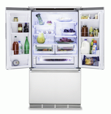 36" Viking Freestanding Counter Depth French Door Refrigerator with 22.1 cu. ft. Capacity - RVRF3361SS