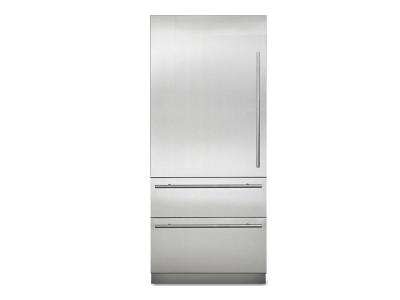 36" Viking  Virtuoso Fully Integrated Bottom Freezer Refrigerator - MVBI7360WLSS