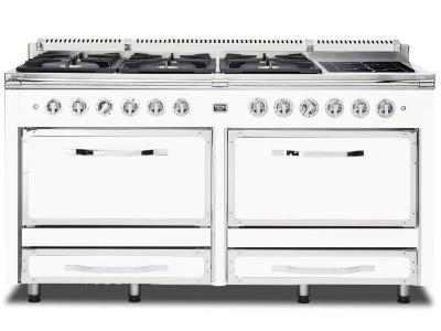 66" Viking Tuscany Series Freestanding Dual-Fuel Range With Induction - TVDR6606IAW