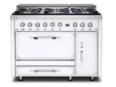 48" Viking Tuscany Series Freestanding Dual-Fuel Range With Convection Technology - TVDR4806BAW