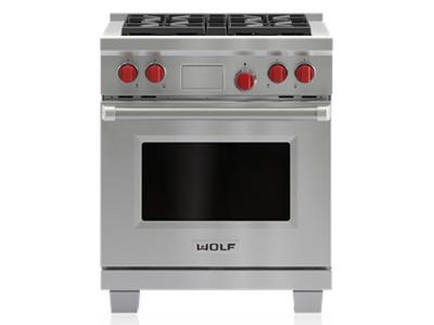 30" Wolf  Dual Fuel Range With 4 Burners  - DF304