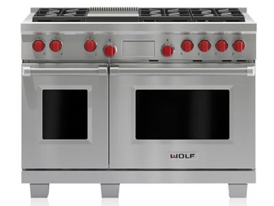 48" Wolf  Dual Fuel Range With 6 Burners and Infrared Griddle - DF486G