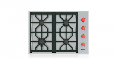 30"  Wolf Professional Gas Cooktop With 4 Burners  - CG304P/S/LP