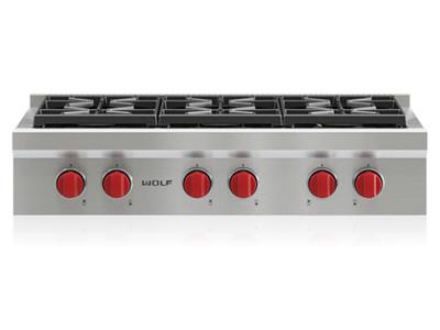 36" Wolf  Sealed Burner Rangetop With 6 Burners - SRT366-LP