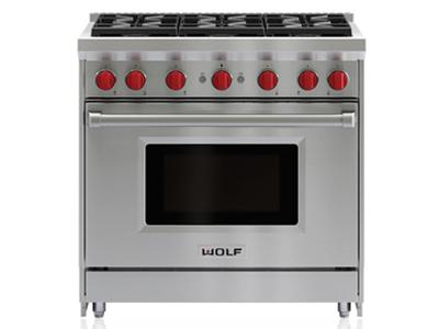 36" Wolf  Gas Range With 6 Burners -GR366-LP