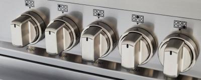 36" Bertazzoni Dual Fuel Range 6 Brass Burners Electric Self-Clean Oven - MAST366DFSXT