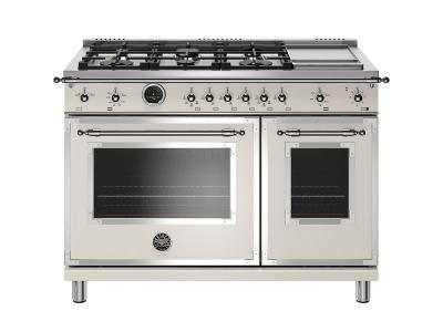 48" Bertazzoni Dual Fuel Range 6 Brass Burners  - HERT486GDFSAVT