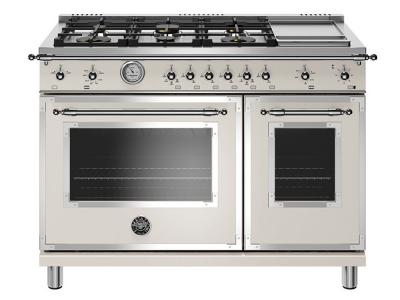 48" Bertazzoni All-Gas Range 6 Brass Burner and Griddle - HERT486GGASAVT 