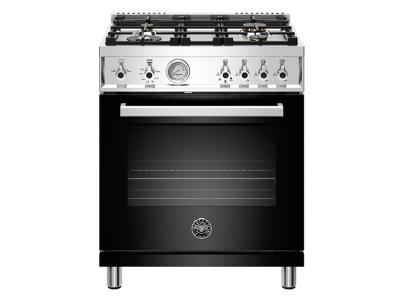 30" Bertazzoni Gas Range with 4 Brass Burner - PROF304GASNET