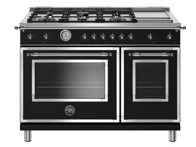 48" Bertazzoni All-Gas Range 6 Brass Burner and Griddle - HERT486GGASNET