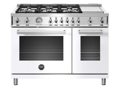 48" Bertazzoni Gas Range with 6 Brass Burner and Griddle - PROF486GGASBIT