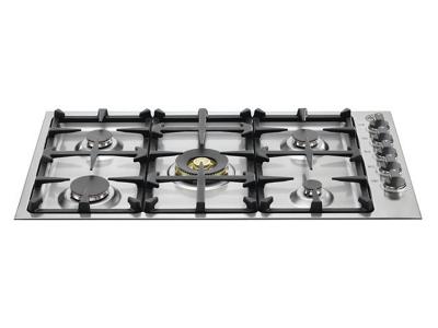 36" Bertazzoni Master Series Gas Cooktop with 5 Sealed Brass Burners - QB36M500X