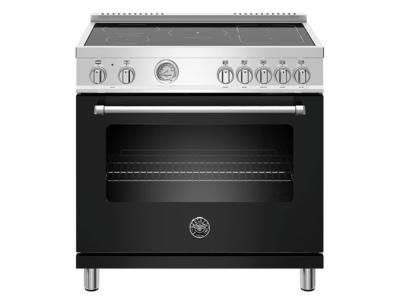 36" Bertazzoni Master Series Induction Range With 5 Heating Zones And Electric Oven In Matte Black - MAST365INMNEE