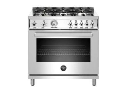 36" Bertazzoni Freestanding Professional Gas Range with 6 Sealed Burners - PROF366GASXTLP