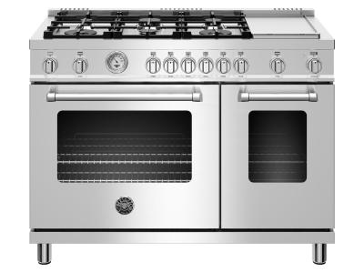 48" Bertazzoni Master Series Liquid Propane Gas Range With 6 Burners - MAST486GGASXTLP