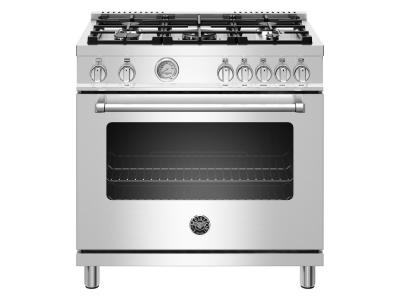 36" Bertazzoni Master Series Liquid Propane Gas Range With 6 Burners - MAST365GASXELP