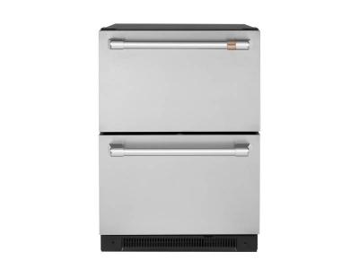 24" Café 5.7 Cu. Ft. Built-In Dual-Drawer Refrigerator - CDE06RP2NS1