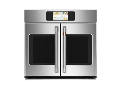 30" Café 5.0 Cu. Ft. Built In French Door Single Convection Wall Oven In Stainless Steel - CTS90FP2NS1