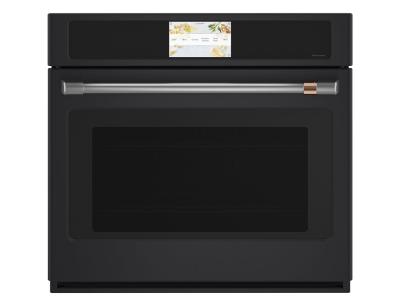 CSB913P4NW2 Cafe 30 Five In One Single Wall Oven Microwave Combo - Matte  White with Brushed Bronze