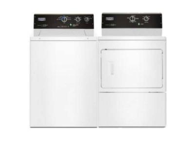 27" Maytag Commercial Agitator Washer and Commercial-Grade Residential Dryer - MVWP575GW-MGDP575GW