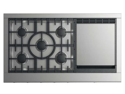 48" Fisher & Paykel Gas Cooktop  5 burners with griddle (LPG) - CPV2-485GDL N