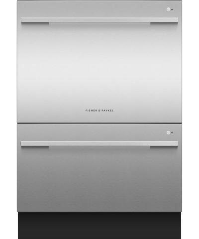 24" Fisher & Paykel Double DishDrawer, 14 Place Settings, Sanitize (Tall) - DD24DDFTX9 N