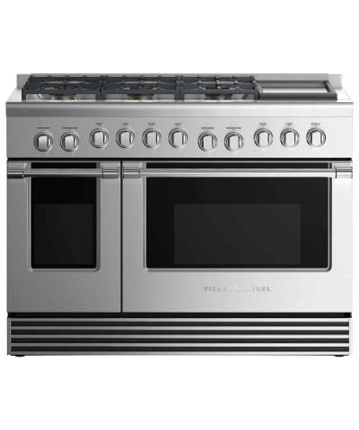 48" Fisher & paykel Gas Range 6 Burners with Griddle - RGV2-486GDN N