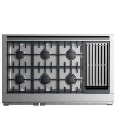 48" Fisher & paykel Gas Range 6 Burners with Grill - RGV2-486GLN N